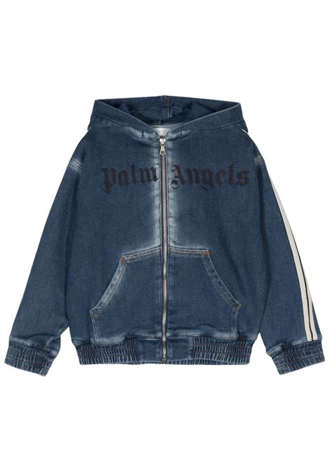 Giubbino unisex blu in cotone PALM ANGELS | PGYH001F24DEN/DELBLU